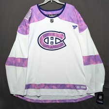 Fanatics Montreal Canadiens Hockey Fights Cancer Jersey Men's 5XL White Pink