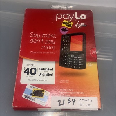 Kyocera Brio Qwerty Phone - Virgin Mobile S3015 PayLo - new sealed box
