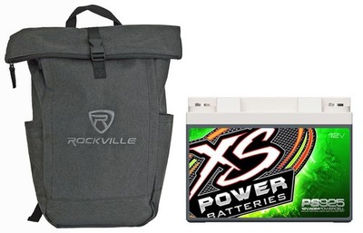 XS Power PS925 12V AGM Powersports Battery , Max 2000Amps + Backpack