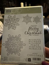 Stampin' Up Flurry Of Wishes Stamp Set 6 pcs Clear