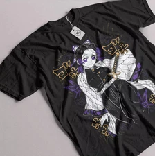 Shinobu Kocho T-Shirt Demon Slayer Kimetsu No Yaiba Design Anime Black Shirt