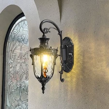 Retro Exterior Wall Light Sconce Outdoor Patio Porch Lamp Lantern Fixture