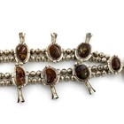 Signed Southwest Sterling Fire Agate Squash Blossom 34in Necklace #S5206-2 — photo 3