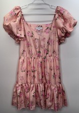 LoveShackFancy Target Cecile Puff Sleeve Dress Women’s 8 Mini Short Pink Cottage