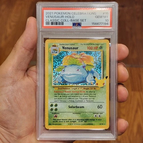 2021 Pokemon Celebrations Venusaur PSA 10 Classic Collection 15/102