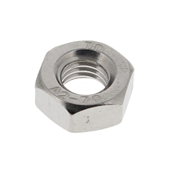 Metric Stainless Steel Plain Nuts, Size: M10. Pack of 25