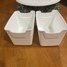 Step 2 Replacement Kitchen white Basket Holder Utensil Storage Bins 2 total