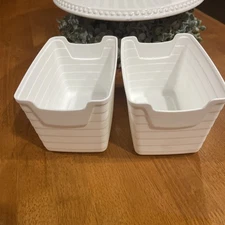 Step 2 Replacement Kitchen white Basket Holder Utensil Storage Bins 2 total