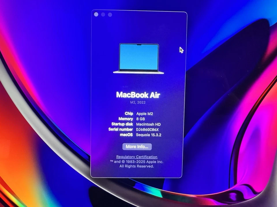 Apple MacBook Air M2 2022 13" 256GB SSD 8GB RAM Space Gray - Image 4 of 4