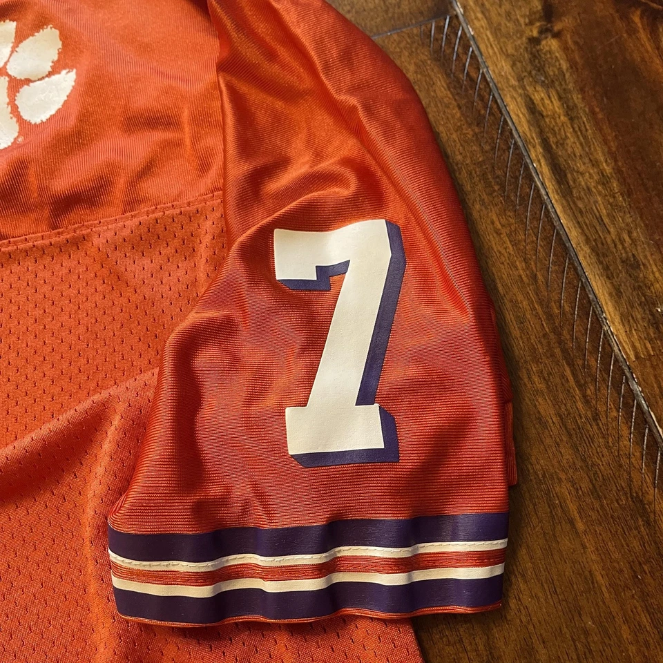 Camiseta de fútbol vintage de los Clemson Tigers para hombre XXL Orange Paw NCAA Nike 7 2000s Foto 4 de 4