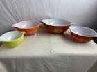 PYREX Vtg Autumn Harvest Cinderella Mixing Bowls of 4