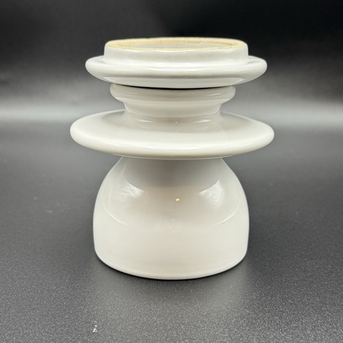 Portabottiglie senape burro ceramica bianca 4,25" con coperchio - Foto 6 di 8