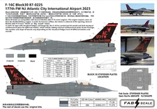 FAB FD72035 1/72 F-16C Block30 87-0225 177th FW NJ Atlantic City International