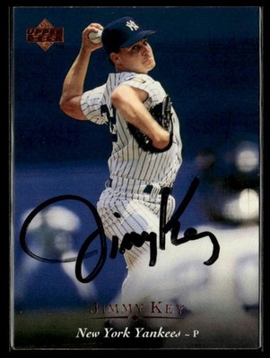 1995 Upper Deck #205 Jimmy Key On Card Auto