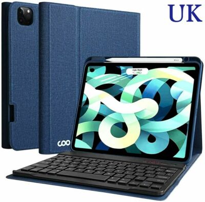 Abnehmbare kabellose Tastatur & Hülle blau iPad Air 4 & 11 Zoll iPad Pro 2021 2020