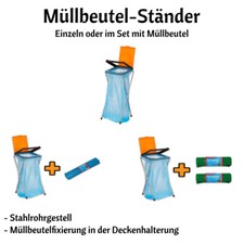 Müllsackständer 120 l Müllsackhalter Abfalltrenner Müllbeutelhalter