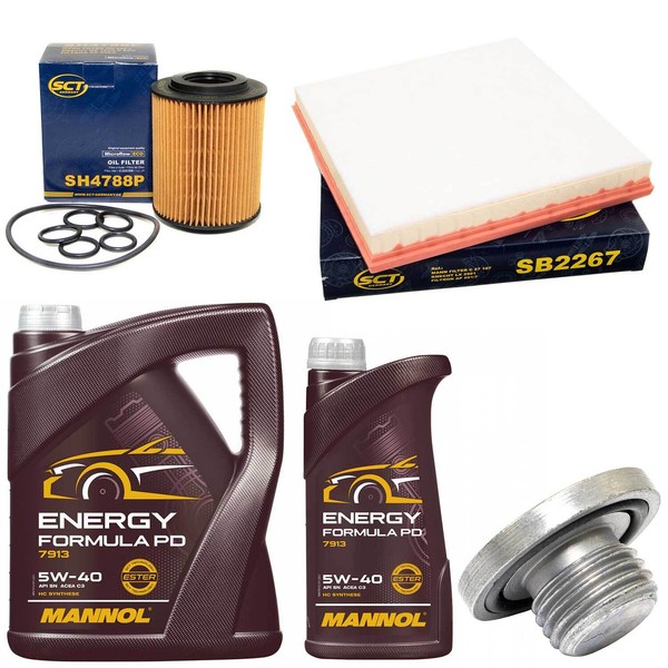 MotoröL Filter Set 5W-40 6 Liter + ÖLablassschraube FüR Opel Astra J GTC 1.7Cdti-image