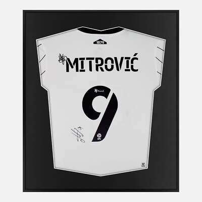 Framed Mitrovic Signed Fulham Shirt, Record Goalscorer [Lite]