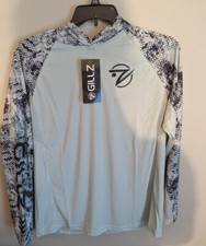 Gillz Tournament Series LS UV Fishing Pullover Hoodie Small Gray Men's NWT