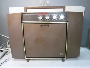 record player with speakers vintage