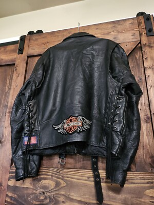 RARE Vintage HARLEY DAVIDSON Velocity Leather Classic Motorcycle