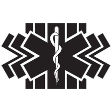 EMS EMT MEDIC DOCTOR NURSE STAR OF LIFE EMERGENCY VINYL DECAL STICKER E-01 