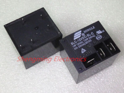 2pcs 5pins 12V SLC-12VDC-SL-C 30A 250VDC T91 Relay #E2