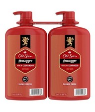 Old Spice Swagger Scent of Cedarwood Men  s Body Wash 33.4 Fl Oz , Twin Pack