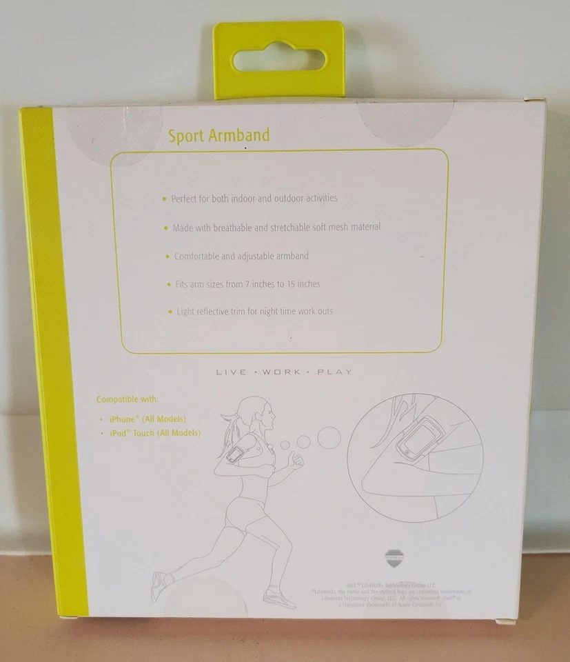 Lifeworks Sport Armband for IPhone 4/4s/5s/5c and IPod Touch. SILVER. NEW. - Image 2 of 4