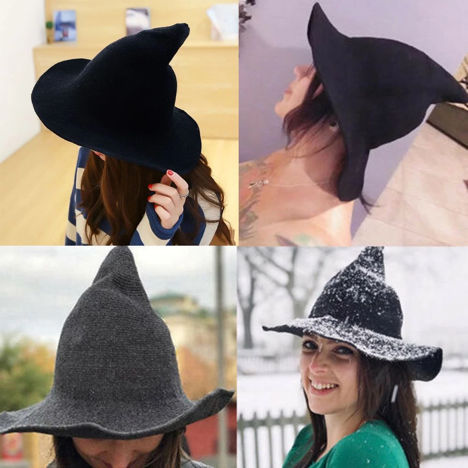 Современная шляпа ведьмы сделано из высококачественной овечьей шерсти Хэллоуин вечеринки ведьма шляпа США - Изображение 3 из 4