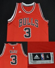 Dwyane Wade Chicago Bulls Adidas Jersey Swingman NBA Red Sewn Men XL