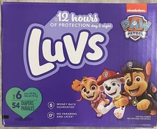 New Luvs Baby Diapers Disposable Size 6 (54 Count) Paw Patrol nickelodeon