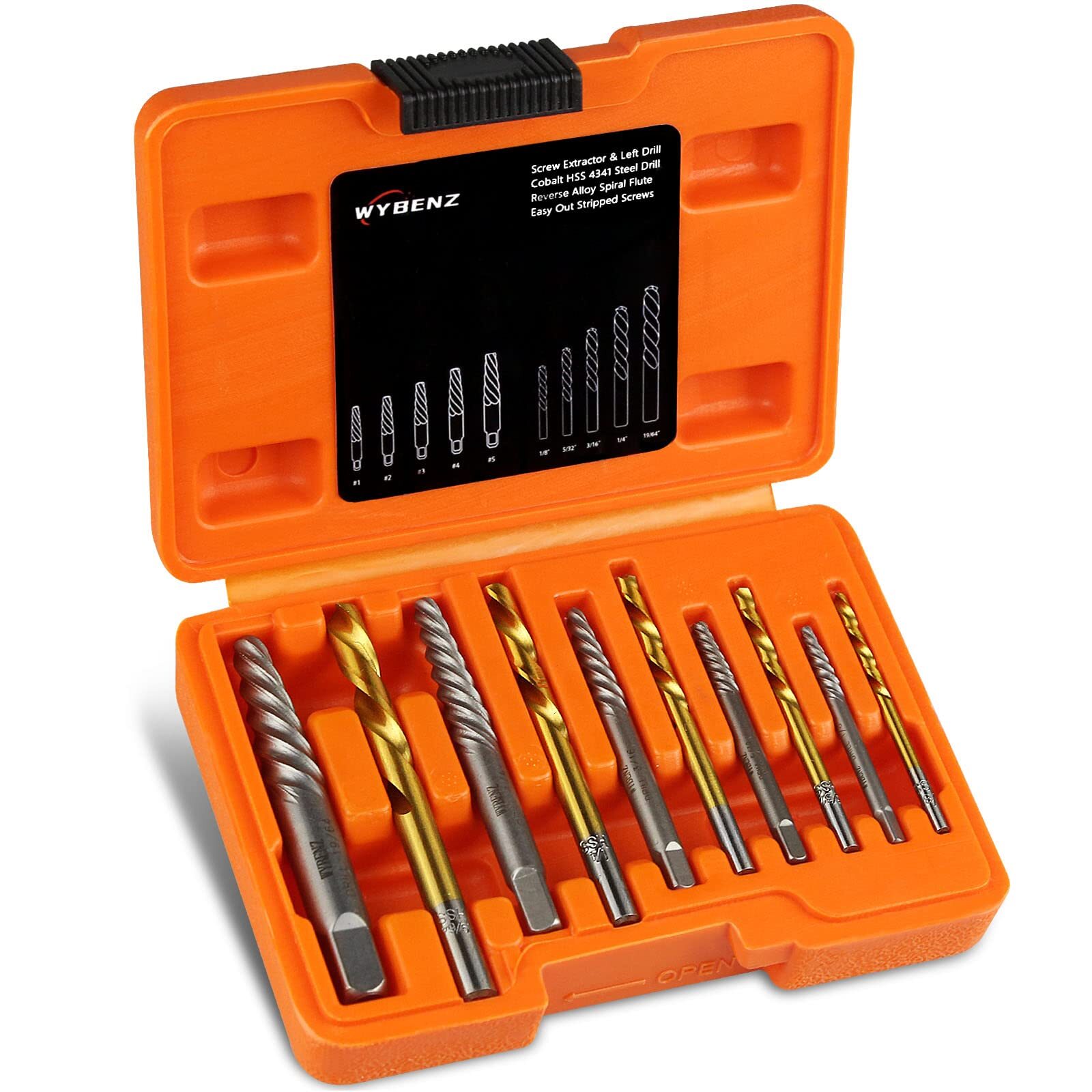 14Pcs Screw Extractor & Left Hand Drill Bit Set for Bolt Removal