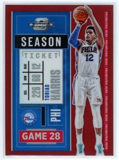 Tobias Harris 2020-21 Panini Contenders Optic Red Prizm SP #70 76ers