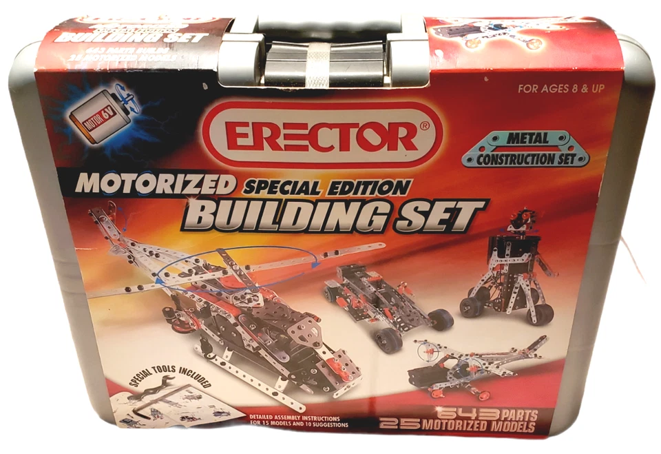 Erector 643 Piece 25 Motorized Models Special Edition Rare 2003 Sealed New - Image 4 of 4