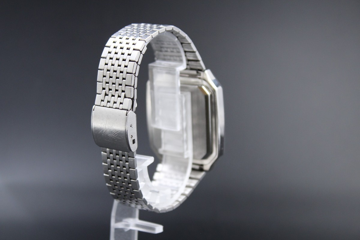 SEIKO MEMO DIARY RETRO WRIST WATCH UW02-0010 SILVER WORKING FINE