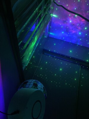 Galaxy Projector Night Light Starry Sky w/ Remote - White