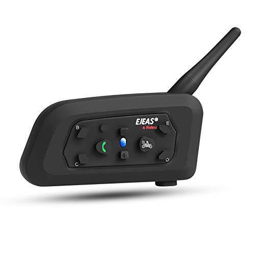 EJEAS V6 Pro Interfono Moto Bluetooth 1200M 2 Persone Interphone per Moto (n7V)