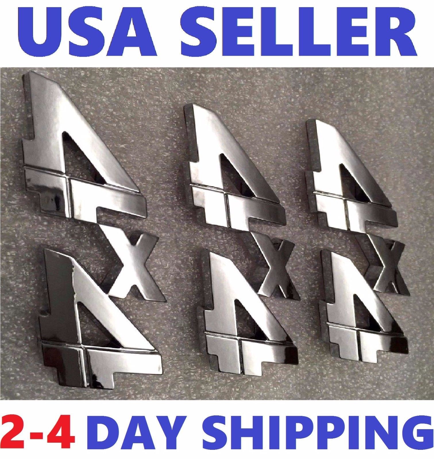 3X Chrome 4 X 4 EMBLEM 4X4 Truck WESTERN quality STAR logo ornament FIT ALL CARS