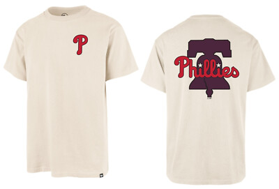 MLB Philadelphia Phillies T-Shirt Backer Echo COOP Natural Vintage Logo Baseball