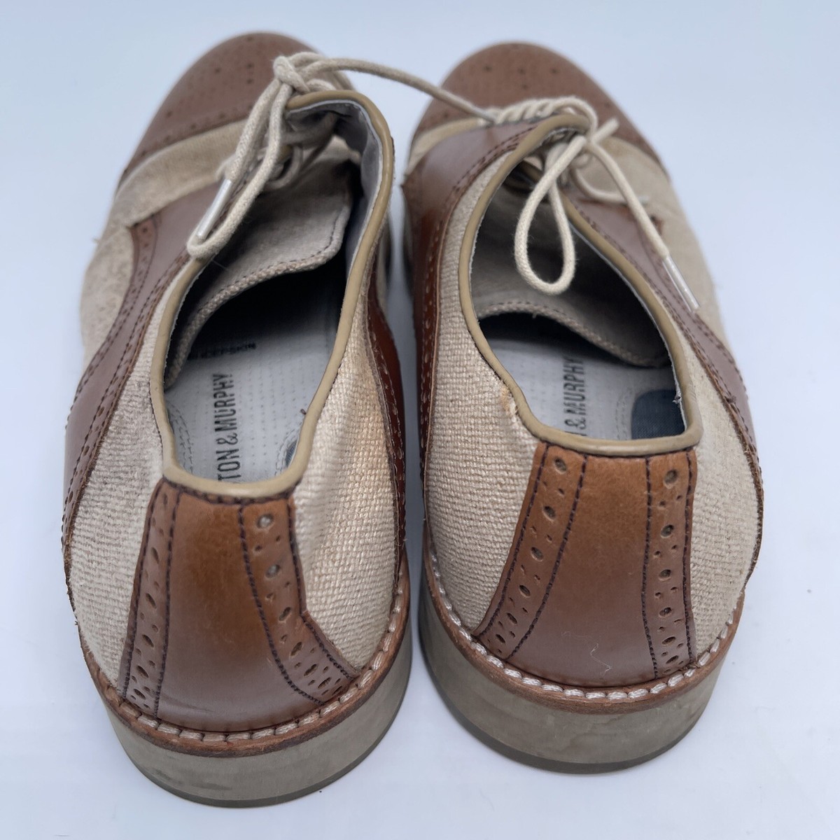 Johnston & Murphy Mens Shoes 9 M Ellington Cap Toe Tan Gatsby