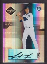 Mike Morse 2005 Leaf Limited Phenoms Monikers Autograph Card #188 Mariners /25