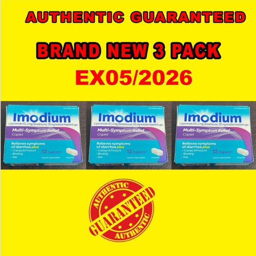 Imodium Multi-Symptom Relief 12 Caplets 125 mg,3PKS EX05/2026
