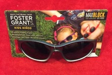 FOSTER GRANT KIDS MAX BLOCK 100 UVA  UVB PROTECTION KIDS GRAY SUNGLASSES