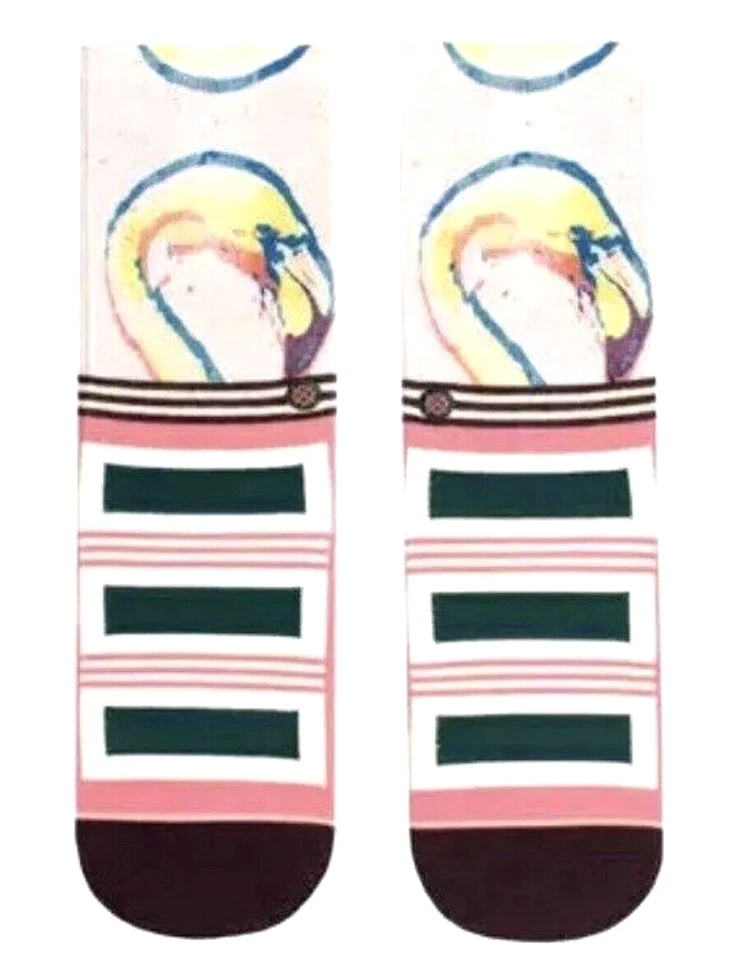 Calcetines informales Stance Kids multicolores crew algodón rayas furamingo niñas talla M 11-1 Foto 2 de 2