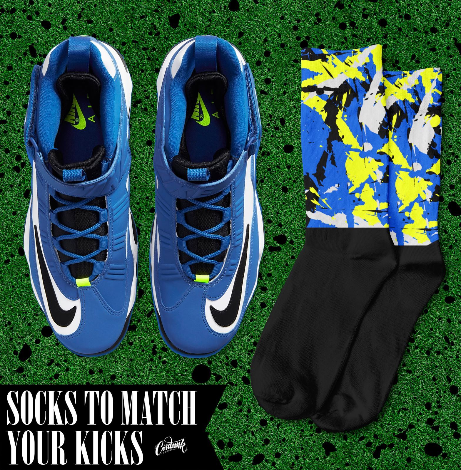 SPLATTER Socks for N Air Griffey Max 1 