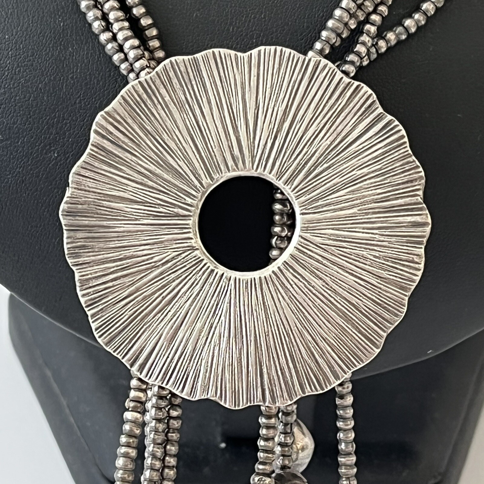 Unique Modernist Solid Sterling Silver Necklace A… - image 6