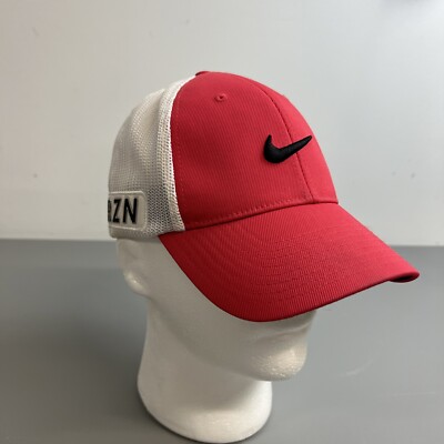 Nike Men s RZN VRS Flexfit Golf Hat Red/White Mesh M/L Baseball Cap