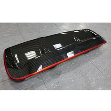 Carbon + RED For Subaru WRX 4th 4DR STI CS Front Hood Scoop Vent Cover Trim
