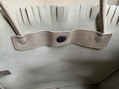 Bolso de Mano Salvatore Ferragamo Beige Cuero Flecos con Bolsa Extraíble con Cremallera - Imagen 7 de 16